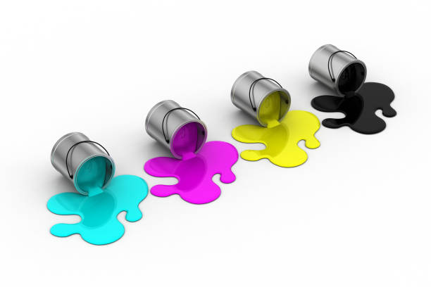 istock Cmyk color pour from the can 689947564