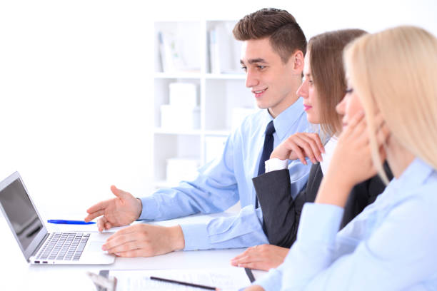 istock Business people at meeting 689950916