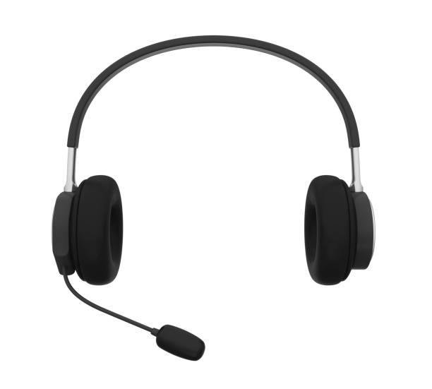 fone de ouvido com microfone isolado - it support audio - fotografias e filmes do acervo