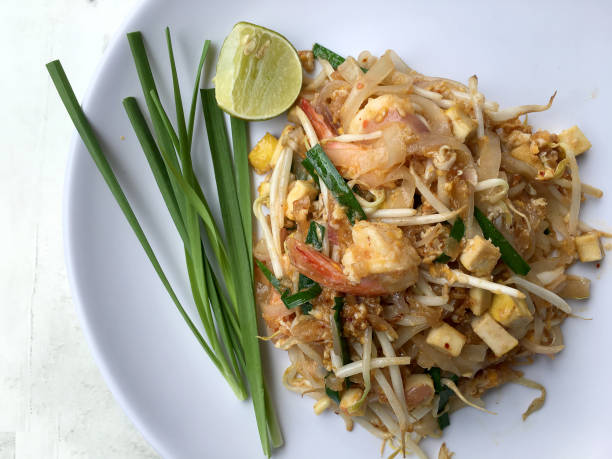 istock Pad Thai, stir-fried rice noodles with shrimp. 689955544