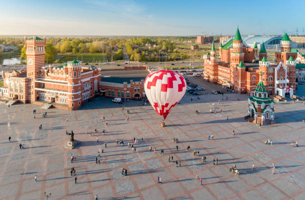Launching Air Balloon On Patriarch's Square At Yoshkar-Ola