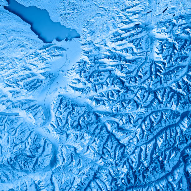 istock Vorarlberg Bundesland Austria 3D Render Topographic Map Blue 689964144