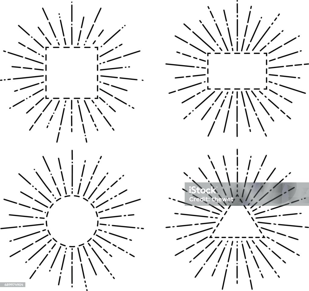 abstract sunburst element abstract sunburst element on white background Radius - Circle stock vector