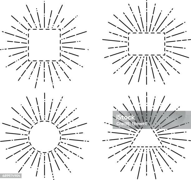 Abstract Sunburst Element Stock Illustration - Download Image Now - Radius - Circle, Radius Bone, Abstract