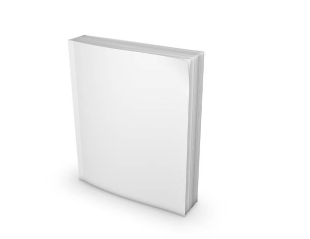 istock Paperback book with empty cover, standing on floor 3D illustration. 689983990