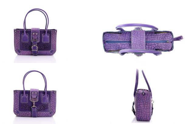 istock Leather female bag on a white background 689994334