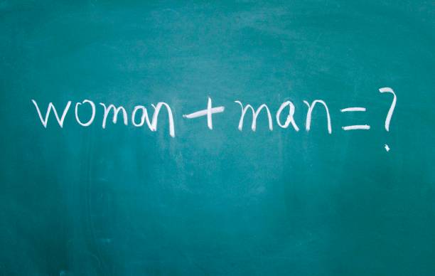 istock women and men sign drawn with chalk on blackboard 689997732