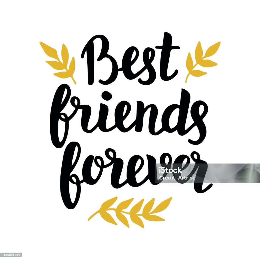 Vetores de Melhores Amigos Para Sempre e mais imagens de Amizade - Amizade,  Eternidade, Texto Datilografado - iStock