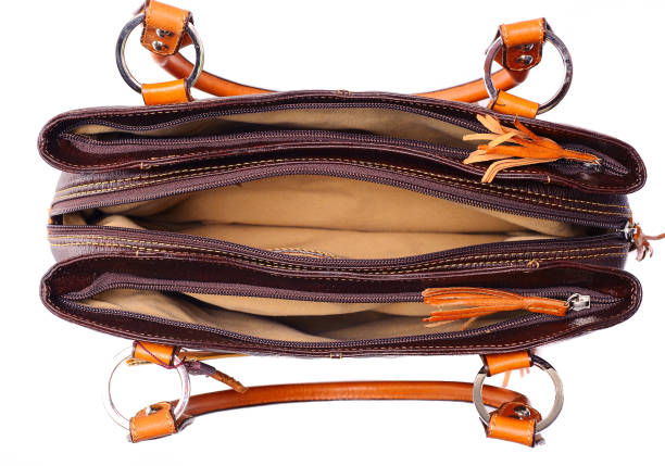 istock Leather female bag on a white background 690009196