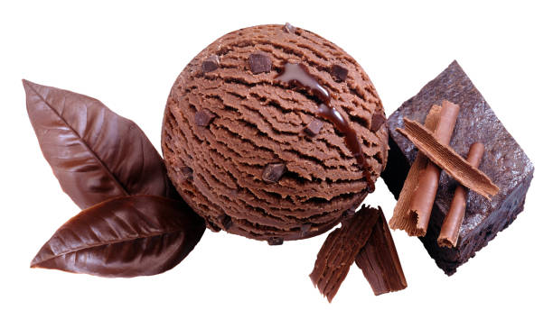 チョコレート アイス クリーム (+ クリッピング パス) - chocolate ice cream ストックフォトと画像