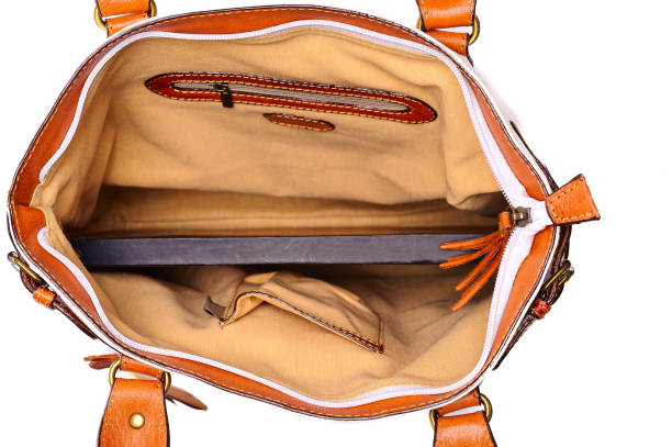 istock Leather female bag on a white background 690017424
