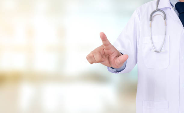istock healthcare  doctor touching virtual interface application, concept  health technology and copy space Medical co working concept 690054394