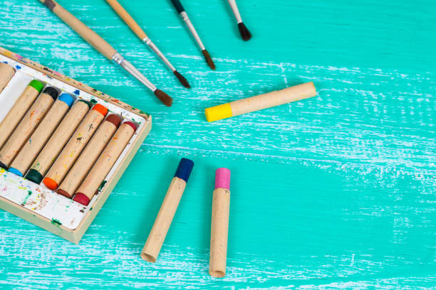 istock color crayon on vintage wood 690061188