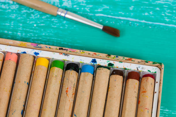 istock color crayon on vintage wood 690061190
