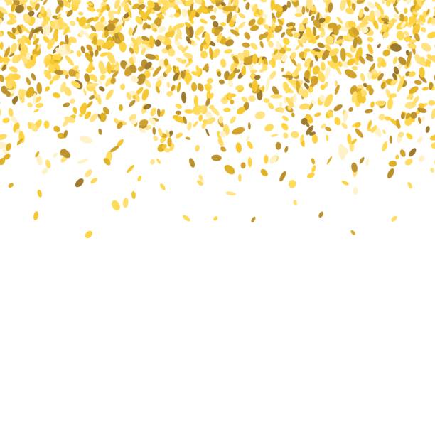 Golden Confetti Background Stock Illustration - Download Image Now - Sugar  Sprinkles, Gold - Metal, Gold Colored - iStock