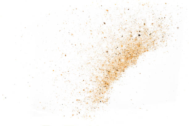 istock Pile of coarse sand on white background 690064850