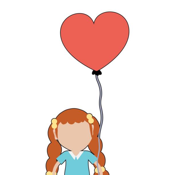 istock pretty girl with hairstyle and heart balloon 690066452