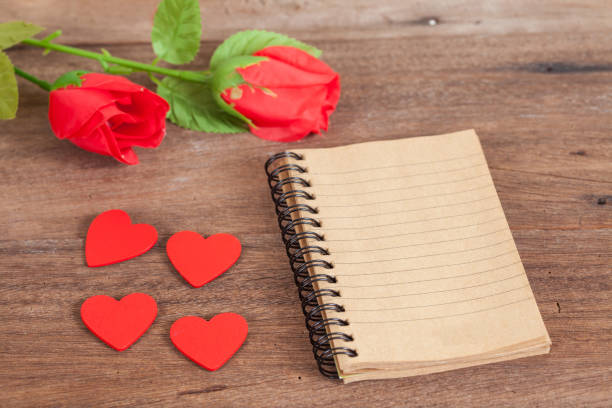 istock heart sign on wood with book note 690067350