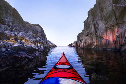 Kayaking in Norway close to Lyngør