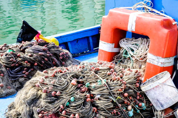 istock buoys and fishing nets 690087800