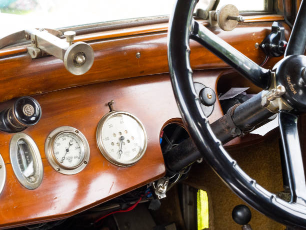 istock Vintage Car Steering wheel 690088462