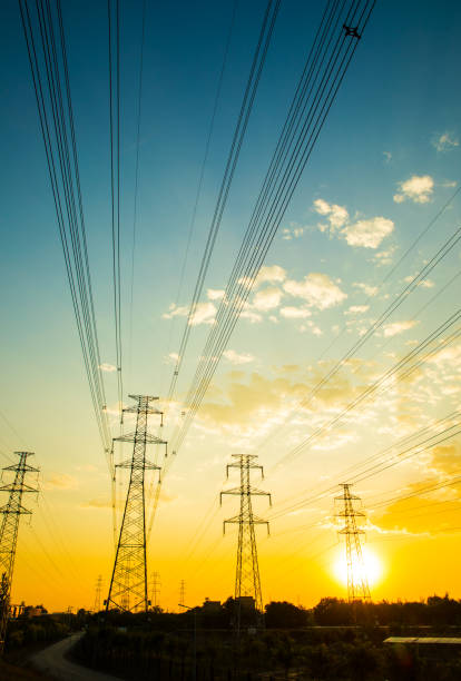 istock electric power lines at sunset 690100160