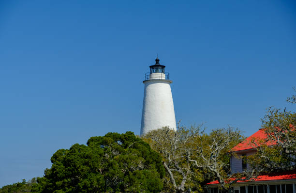 istock The fully functional Ocracoke Island Lighthouse protects ship traffic through the Ocracoke Inlet area 690100450