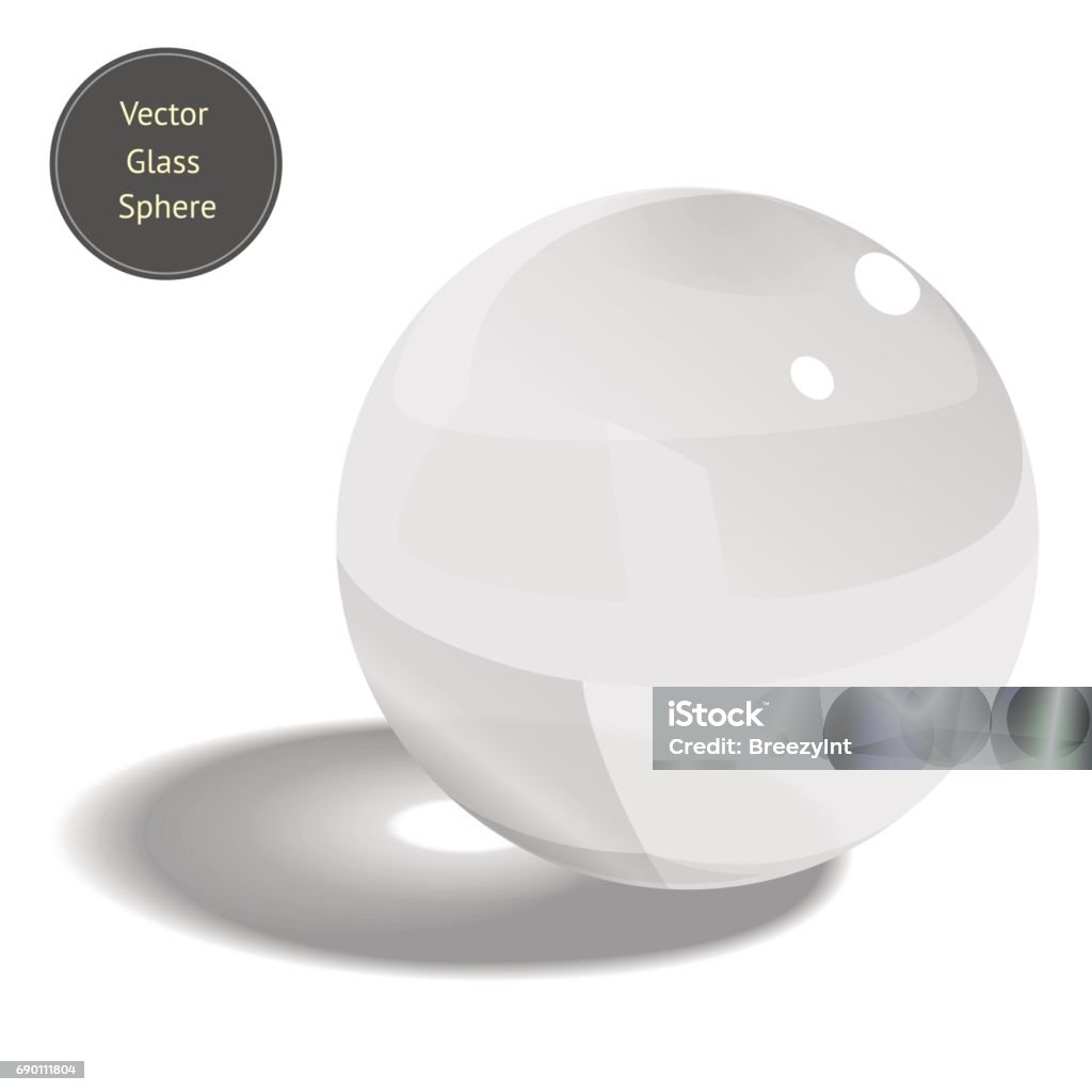 Glass Sphere Vector Vector Glass Sphere Isolated On White Background Stock Illustration ...
