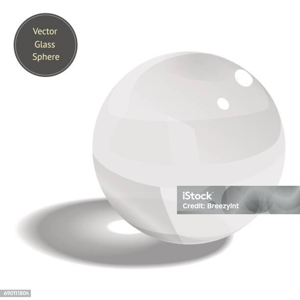Glass Sphere Vector Vector Glass Sphere Isolated On White Background Stock Illustration ...