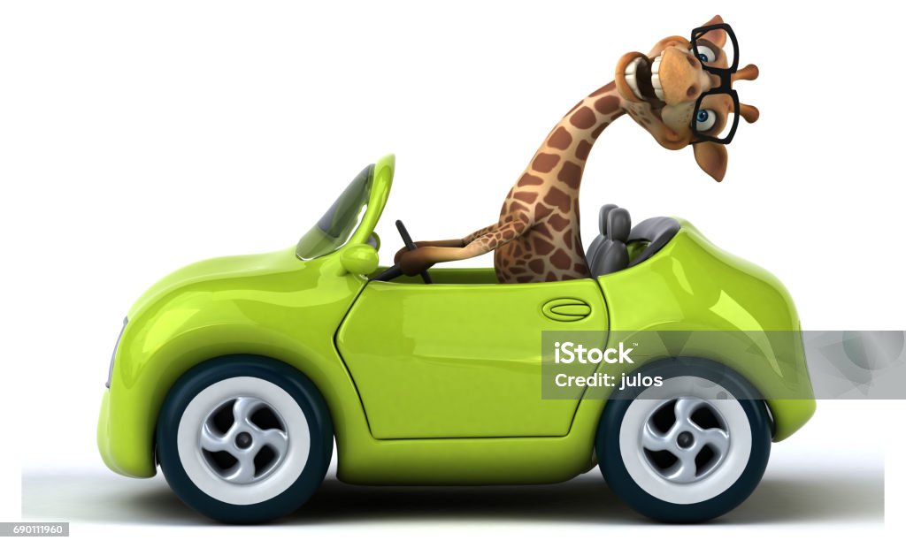 Fun giraffe Cartoon Stock Photo
