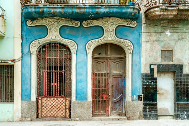 Old art deco building in Havana, Cuba