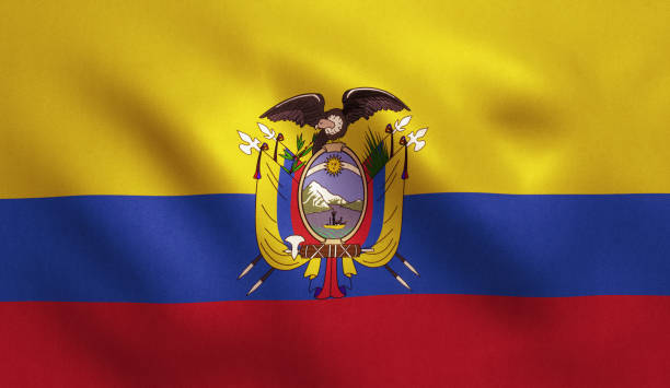 Ecuador Flag stock photo
