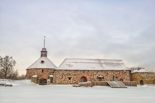The Korela fortress winter. Priozersk, Russia