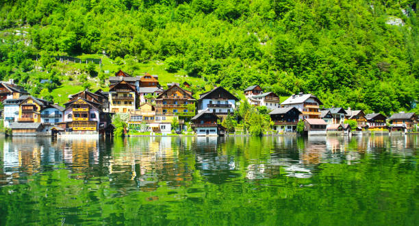 istock Hallstat - beautiful Alpine paradise village in Austria 690122608