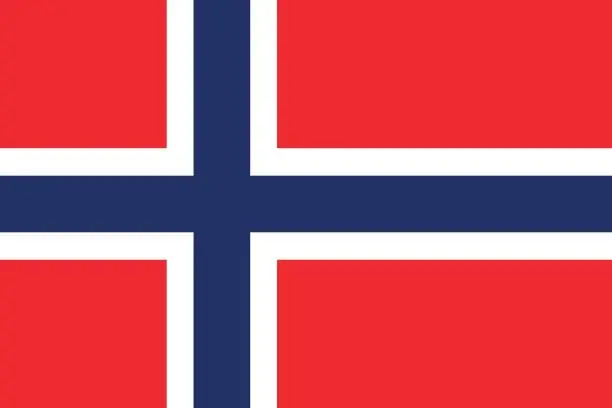 Vector illustration of background of norway flag