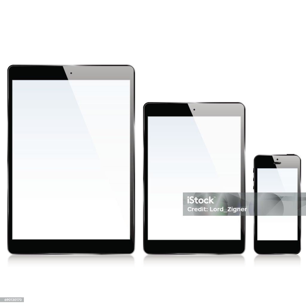 iPad iPhone - arte vectorial de Tableta digital libre de derechos