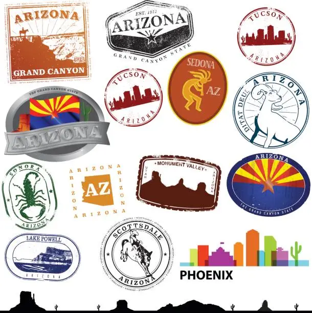 Vector illustration of Arizona Travel Graphics