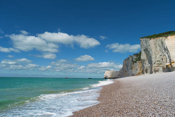 istock Beach, blue sea and cliffs in Etretat, France 690131612