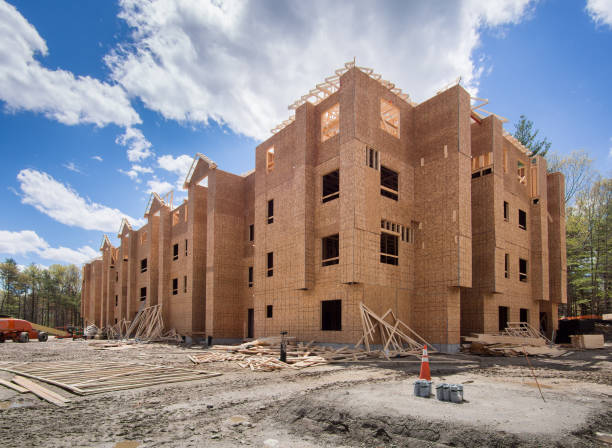 New apartments under construction stock photo