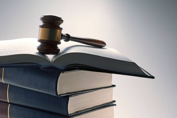 istock Gavel On Top Of Open Law Book 690153086