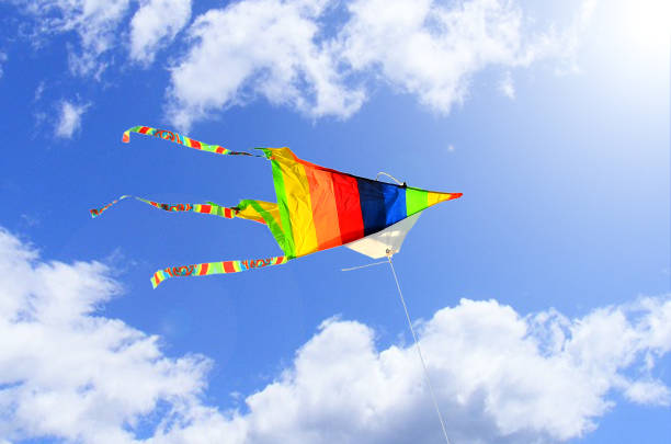 istock Colorful kite in the blue sky 690157790