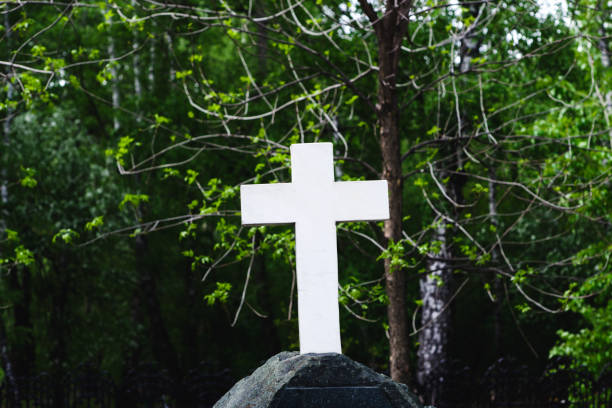 istock cross at the cemetery or a grave 690161304