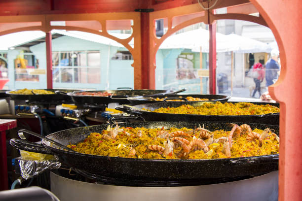 Seafood paella