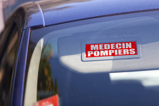 istock Doctor Firefighters - Car sun visor sign 690166996