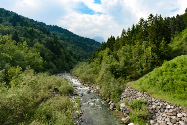 Agordo - Torrente Cordevole to the north