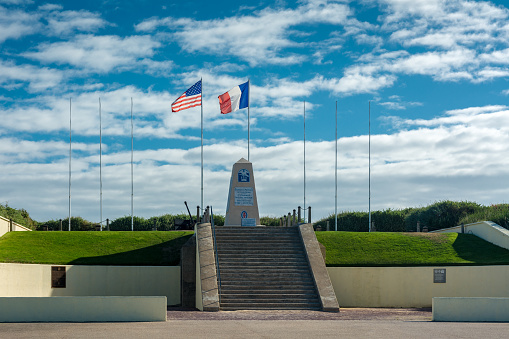 Utah Beach, France - September 9, 2016: Utah Beach was the code name for one of the five sectors of the Allied invasion of German-occupied France in the Normandy landings on June 6, 1944 (D-Day), during World War II.