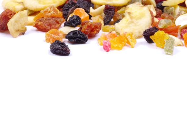 mix dried fruits collection on white