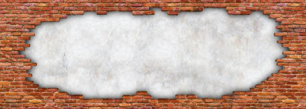 istock grunge texture of a brick wall, ruined stonework for background 690236966