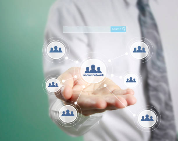 istock virtual icon of social network in  hand 690244206