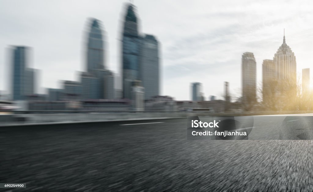 Empty Intersection Background Empty Downtown Street Intersection Stock Photo - Download Image Now ...